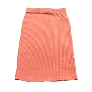 Cotton On Size XS Peach & Gray Ribbed Knit Pencil Skirt Bodycon Stretchy